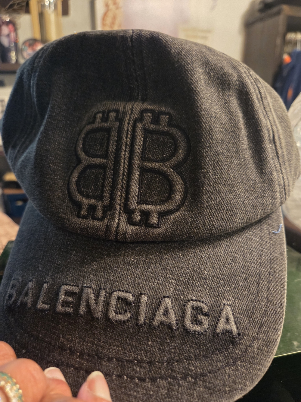 NWT Bal Black Denim Cap - Picture 4 of 4